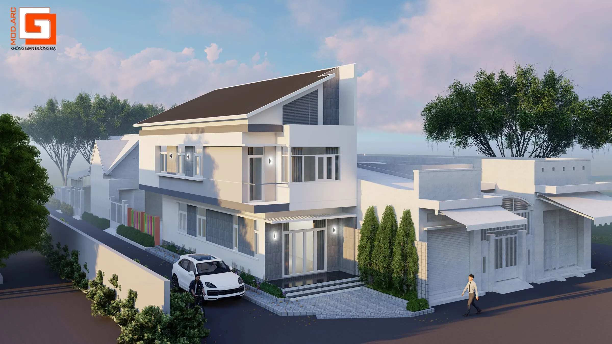 Phối cảnh Nhà 2 tầng anh Vũ – chị Thảo