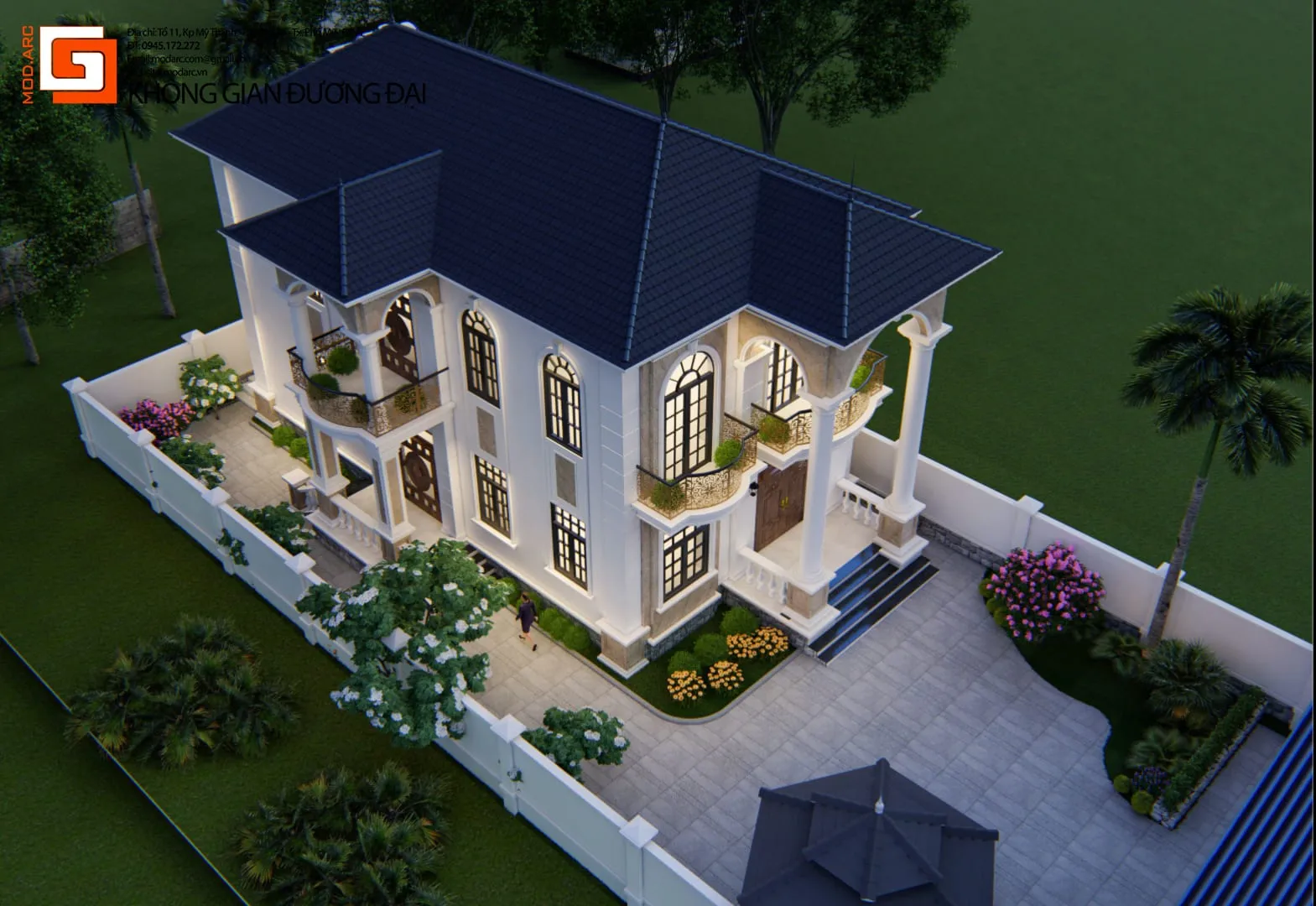 Biệt thự anh Thắng – phối cảnh 2