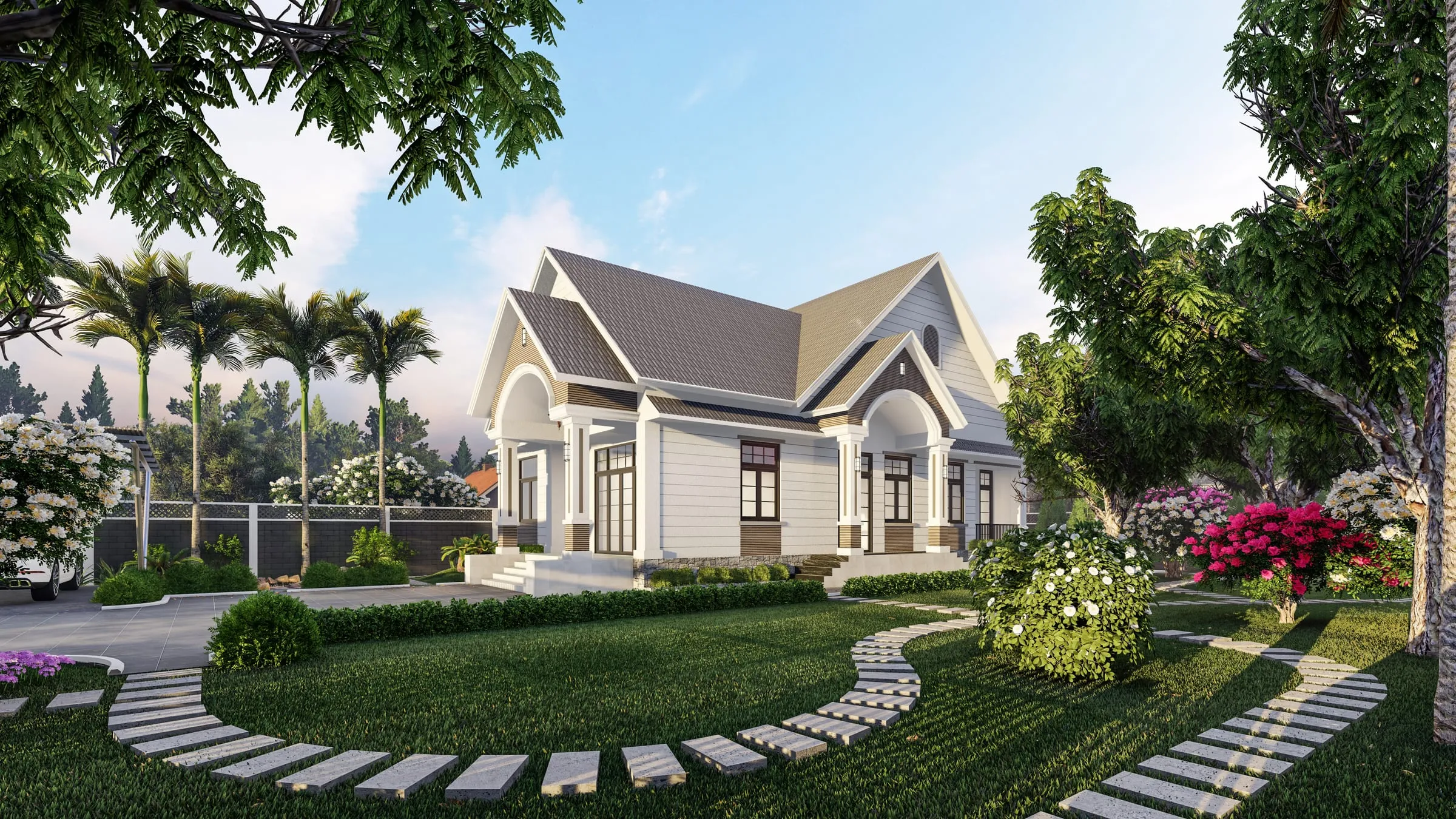 Nhà vườn mái Thái anh Thành – phối cảnh 5
