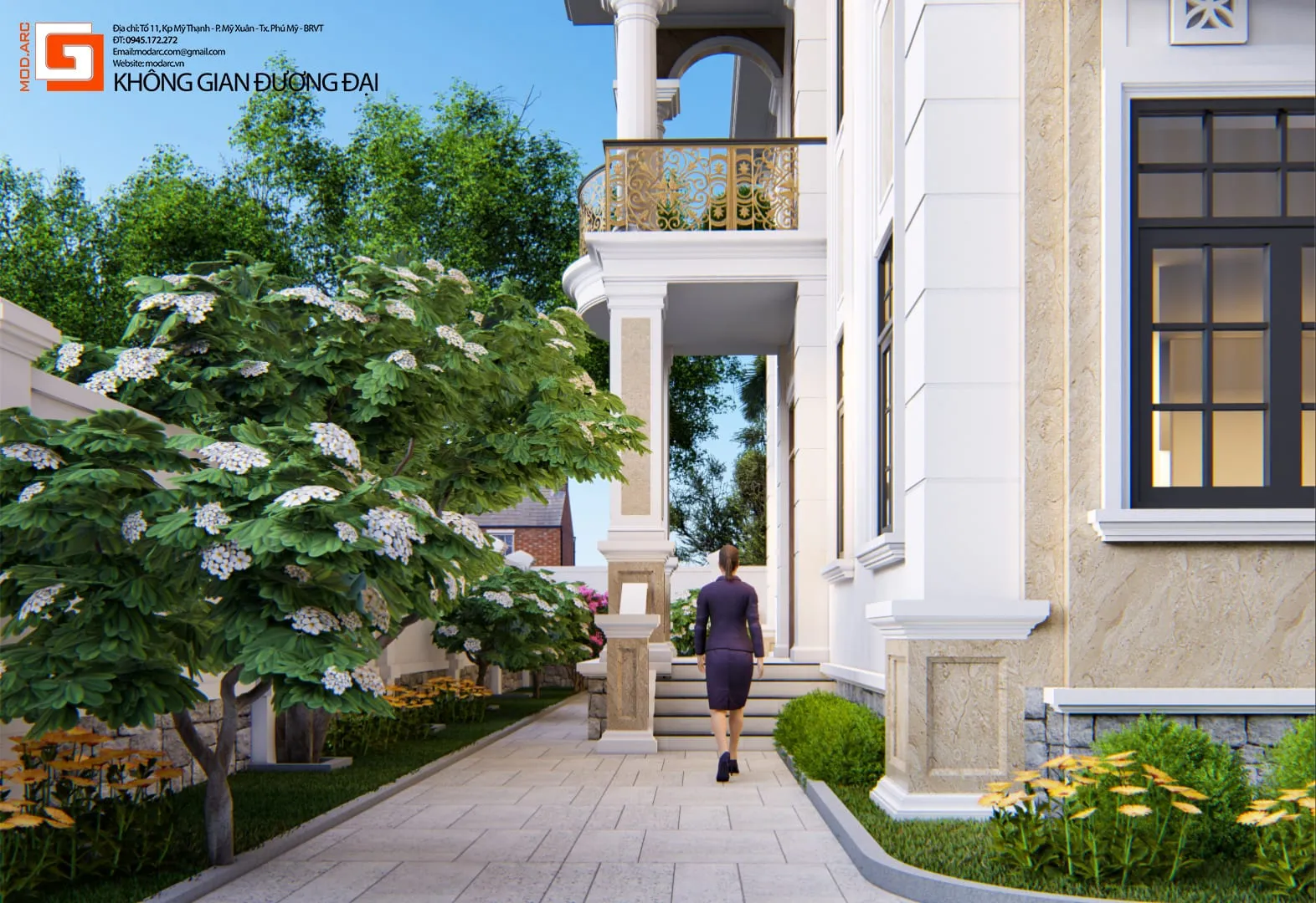 Biệt thự anh Thắng – phối cảnh 5