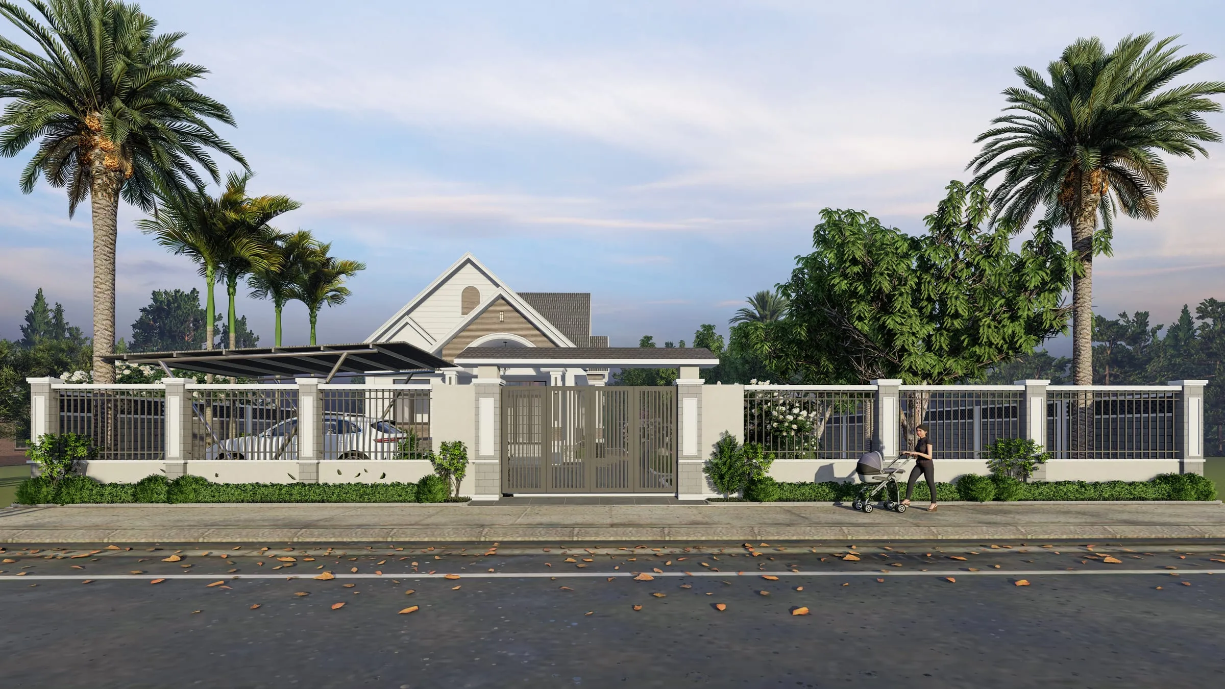 Nhà vườn mái Thái anh Thành – phối cảnh 8
